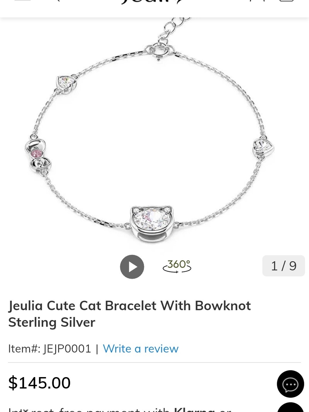 Jeulia Sterling Silver Cute Cat Bracelet with Bowknot - Silver with Pink Accent